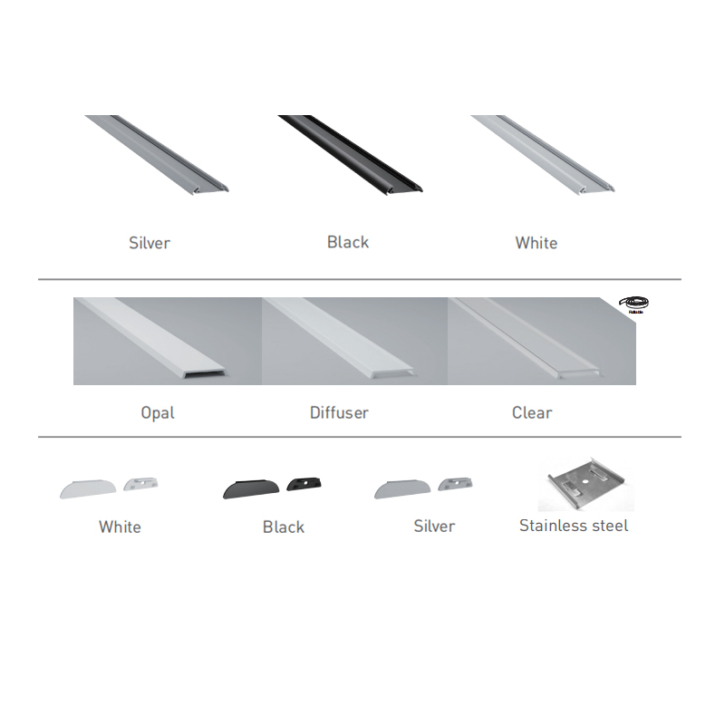 LED Strip Diffuser Aluminum Channel For 20mm Double Row LED Light Strip LED Strip Diffuser Aluminum Channel For 20mm Double Row LED Light Strip